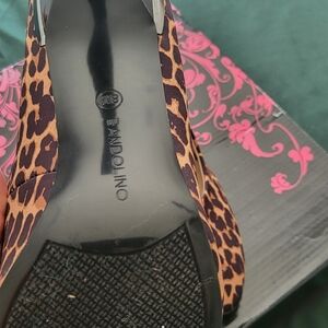Leopard platform heels